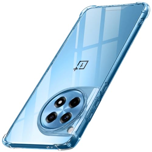 Image of TheGiftKart Crystal Clear Back Cover Case for OnePlus 12R 5G | Shock Proof 360 Protection | Hard Clear Back Cover Case for OnePlus 12R 5G (PC & TPU, Transparent Bumper)