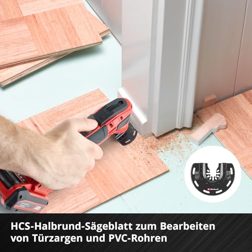 Original Einhell XXL-CASE 70-tlg. Multitool-Set (BiM/CrV-Tauchsägeblätter, HCS/HM/BiM-Halbrund-Sägeblätter, HM-Delta-Raspel, Delta-Trägerplatte, Schleifpapier, Dremel-Adapter)
