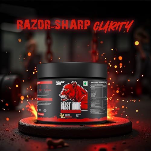 Image of Beastlife Pre-Workout | 105 gm | Shikanji Flavor | Boosts Pump & Energy | Speeds Up Recovery | 2000 mg Citrulline | 2500 mg Beta-Alanine | 200 mg Caffeine | 500 mg Betaine