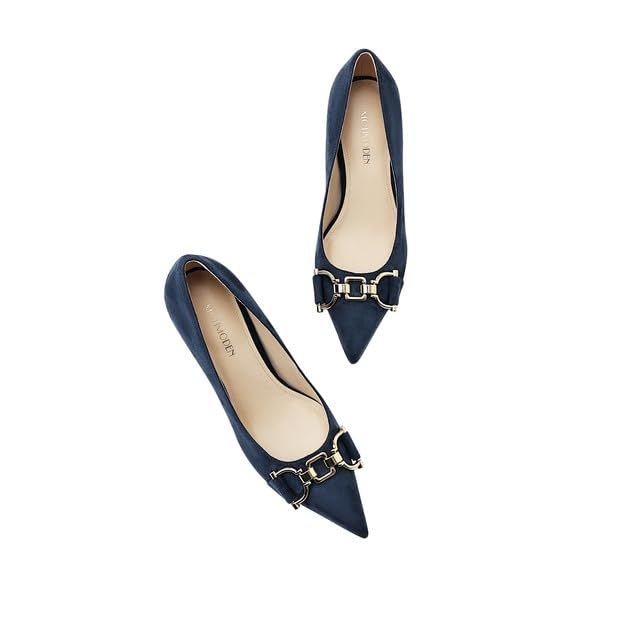 Image of Women's Closed Toe High Heels Dress Pointed Toe Wedding Pump Shoes Prom Bridal Work Office Pumps for Women