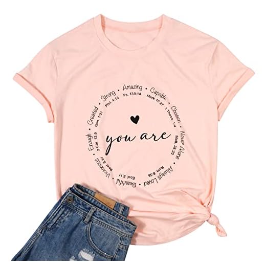 SUPEYA Heart Graphic Tee Blessed Tops