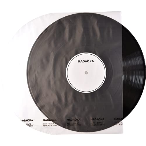 NAGAOKA RS-LP2 Record Anti-Static Protective Bag Inner Bag Bags, Set of 2 (50 Sheets x 2)