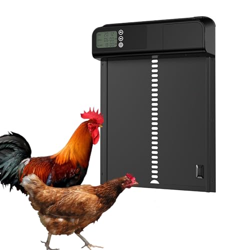 Alovez - Porte Automatique De Poulailler - Ouverture Minuterie, Anti-Pincement, Étanche - Noir