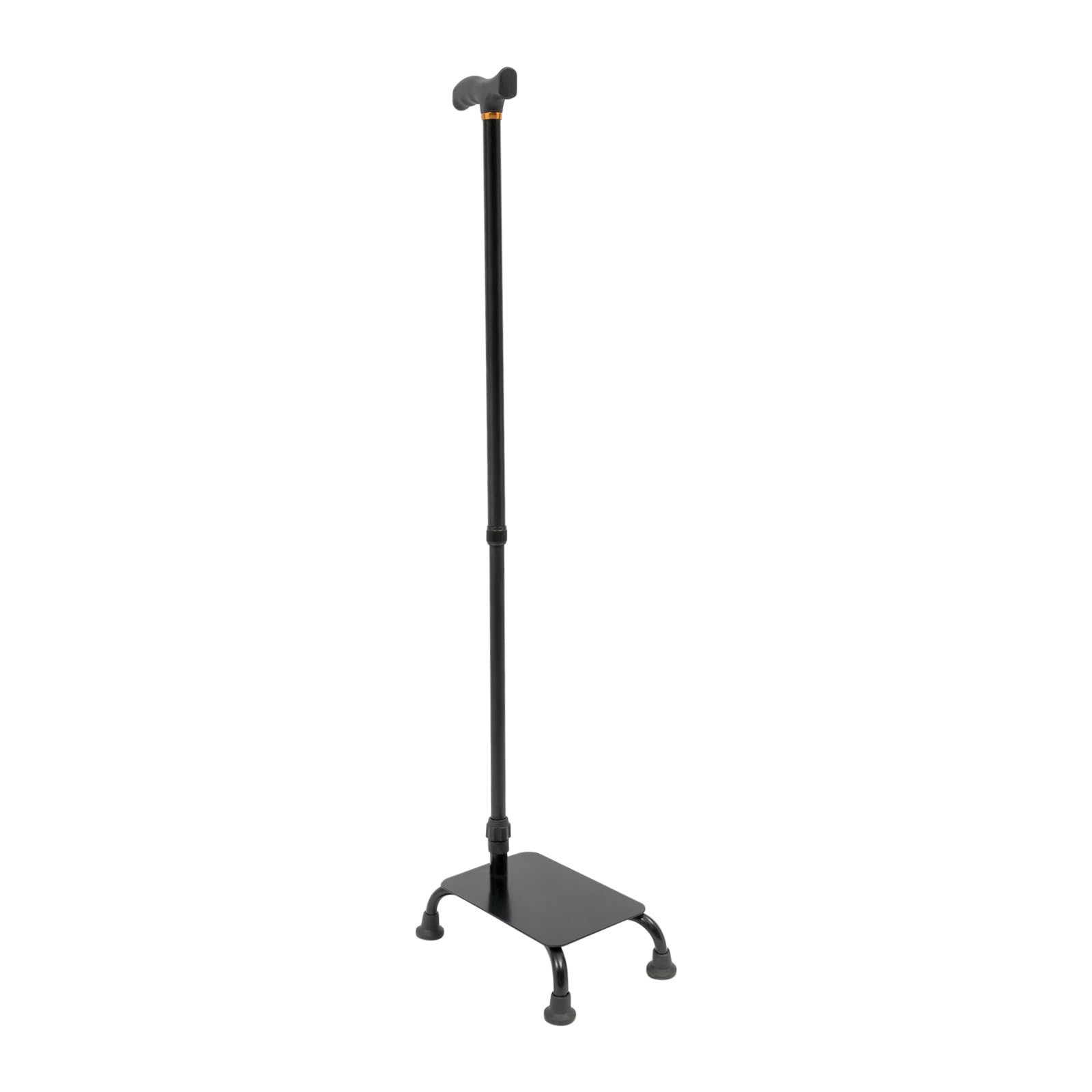 Bastone ausiliario per salire le scale, sollevatore per scale, altezza regolabile 85-105 cm, con piedini in gomma, per evitare fino a 150 kg, colore: nero