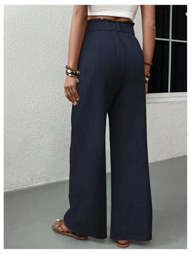 SOLY HUX Women's Wide Leg Pants High Waisted Tie Knot Office Business Casual Trousers with Pocket3