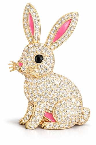 Bunny Brooch Cute Rabbit Pin Charm Jewelry Gift for Women Men