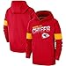 Produktbild SHR-GCHAO Männer Langarmshirt Mit Kapuze, Briefe Drucken Kansas City Chiefs-Team Solid Color Lässige Comfort Sports Fall Pulloverhoodies (Rot),S(160~165cm)