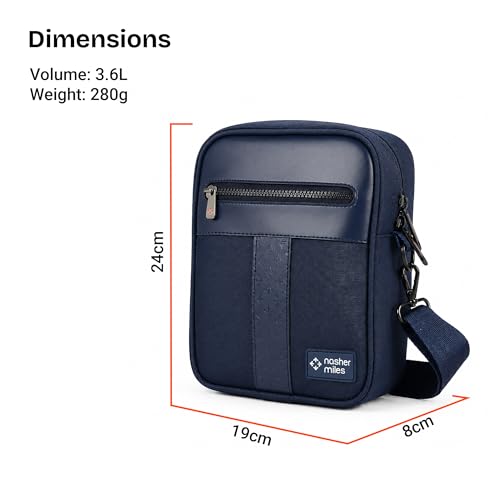 Image of Nasher Miles Premium Sling Bag | Crossbody Bag | PU & Polyester One Shoulder Bag| Multipurpose Travel Bag | Ideal for Daily Use, Office, Travel, Hiking