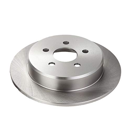 Image of TRQ Rear Brake Pad and Rotor Set Ceramic Parking Shoe Compatible with 2001 Chrysler Sebring