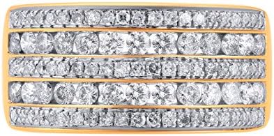 1.00 CaratNatural Round Diamond Multi-Row Stackable Wedding Band in 10K Rose Gold/ Yellow Gold/ White Gold for Women (H-I Color, I1-I3 Clarity) Stackable Ring/ Band Ring/ Women Ring/ Women Jewelry