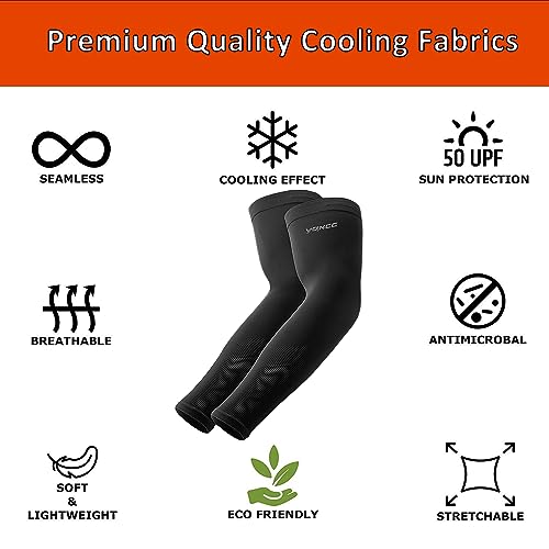 4 Pairs Arm Sleeves, Cooling UV Sun Protection Sports Compression Sleeves for Men Women, Golf Basketball Arm Sleeves - Image 6