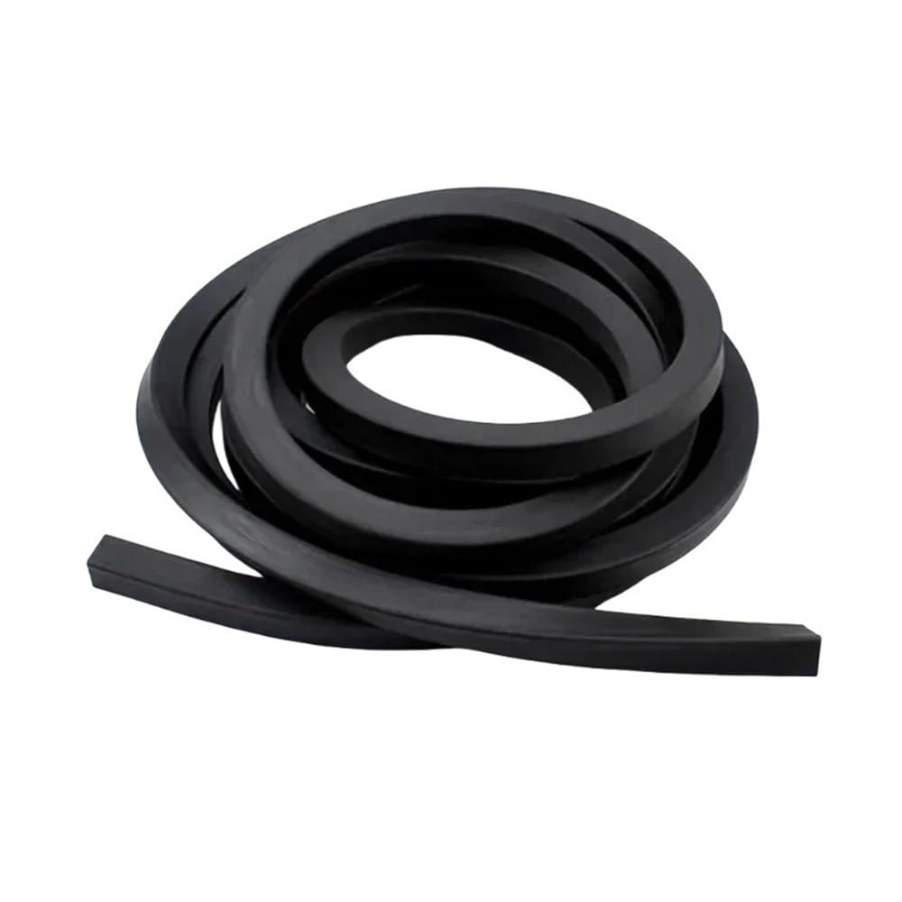 Square Rectangle Rubber Seal Strip, Black FKM Fluorine Rubber Square Strip Solid Not Foaming 1m Length Multiple Sizes