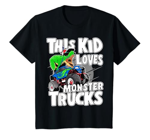 Niños Lindo Monster Truck Chicos Chicas Este Niño Ama Camiones Monstruo Camiseta