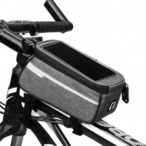 ACNTENY Bike Phone Front Frame Bag,1L Capacity, Fits Phones up to 7 Inch