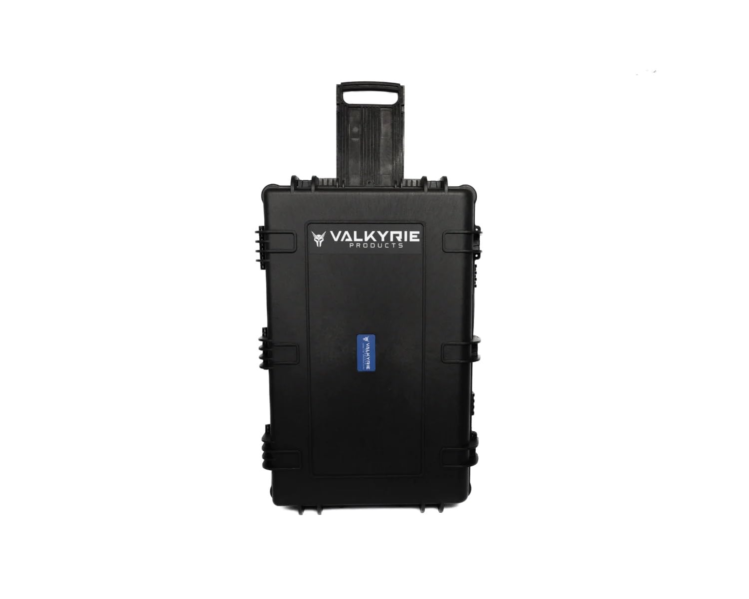 Valkyrie V133 Waterproof Rolling Hard Case with Foam - Camping Storage Box for Cameras, Drones, Accessories - Waterproof Tool Box with Lock Hardware, Large Hard Case (Black, 33.5 x 22.2 x 16.9)