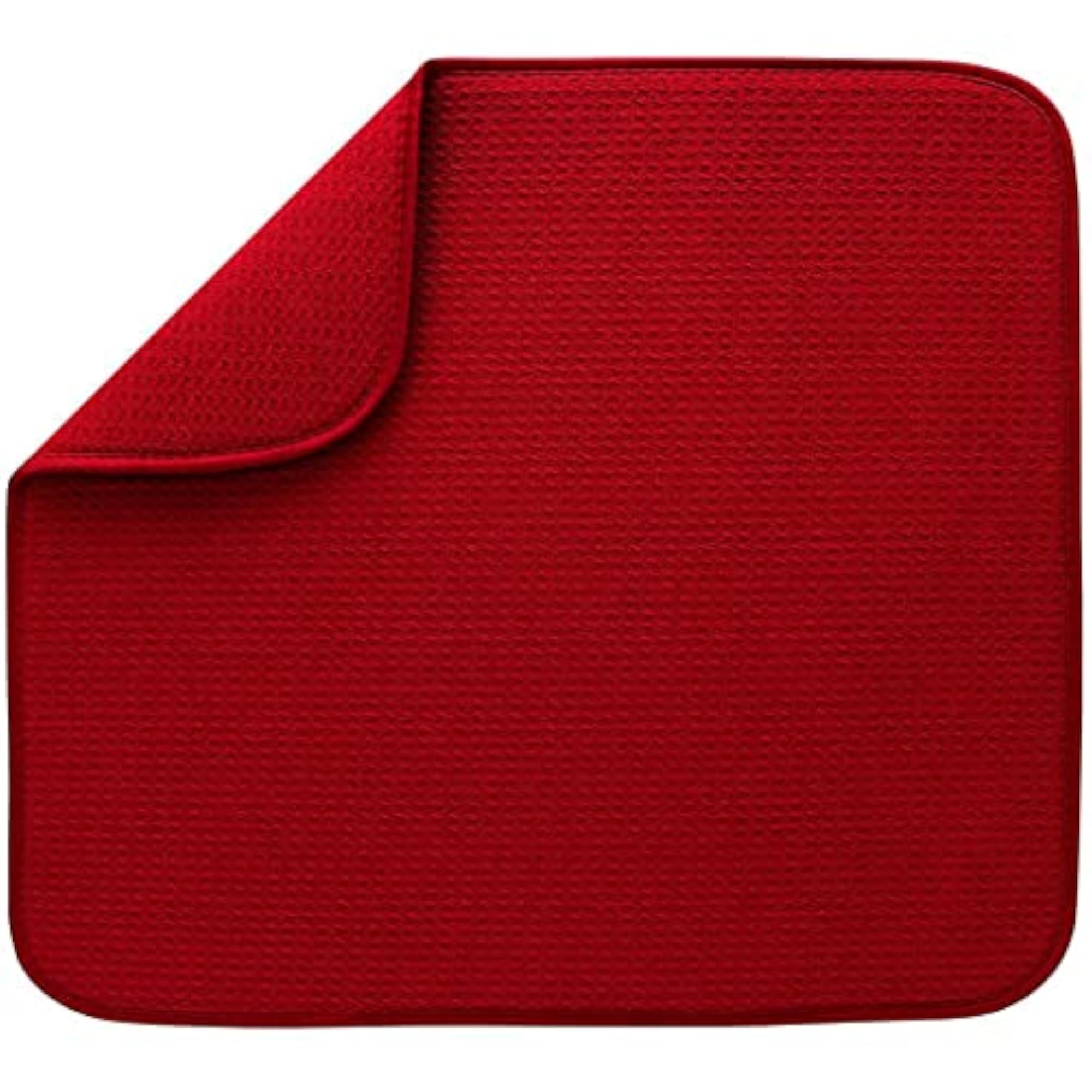 Women's Microfiber Dish Drying Mat, Red