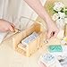 PH PandaHall Wooden Soap Cutting Box, Soap Cutter Adjustable Wood Soap Slicer Cutting Tool Trimming for DIY Handmade Soaps Making Candles Trimming, 9.8x4.3x3.3 inch