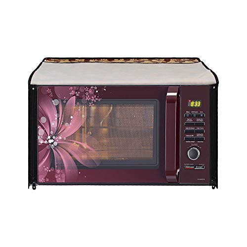 Image of DREAM KING Stylish Design & Printed Microwave Oven Cover Full Closure |waterproof & Dustproof Oven Cover Suitable for All Models - Multicolour SA62
