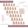 Glamnetic Press-On Nails Bundle - Maple Glaze & Selenite | Short Almond Nude Brown Neutral Nails with Glaze Finish | Soft White Sparkle Short Almond Fake Nails | Reusable, Salon-Quality Nail Kits