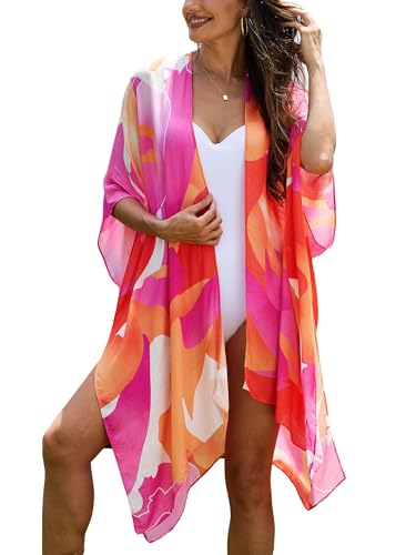 Image of Moss Rose Women Summer Bikini Kimono Bathing Suit Cover Ups for Swimwear