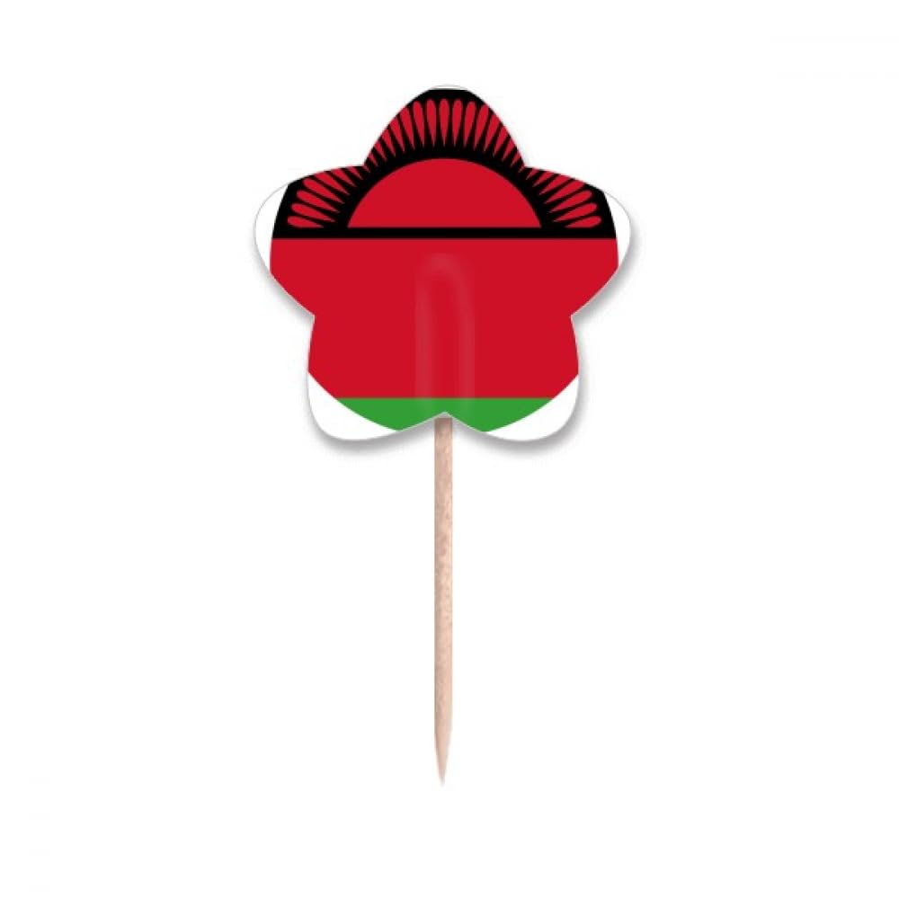 Drapeaux Malawi pour cupcakes et décoration de buffet de fête africaine