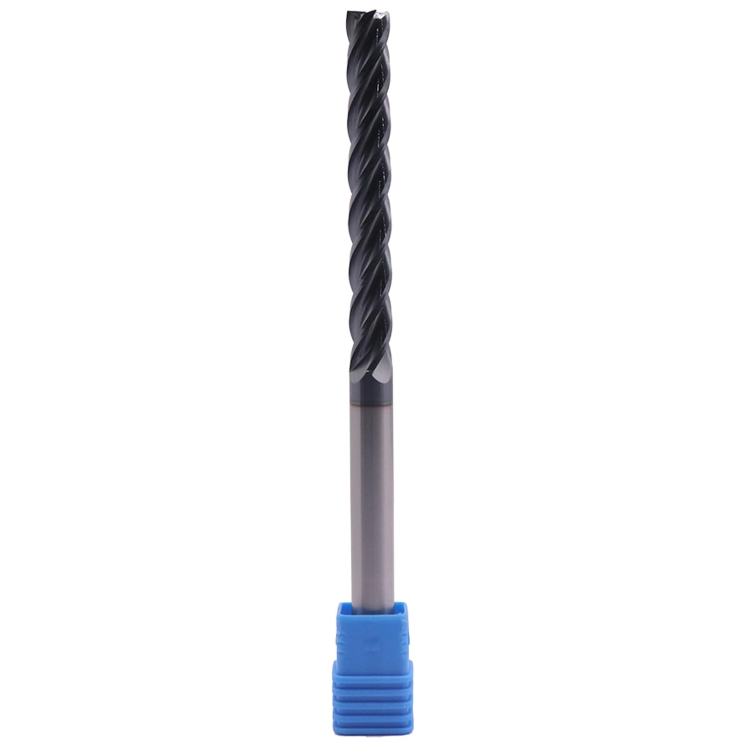 BestPartsHigh Performance Solid Carbide Long End Mill, AlTiN Coated, 4 Flute, 30 Degree Helix, 3/8" Cutting Diameter, 3/8" Shank Diameter, 3" Length of Cut, 6" Overall Length, Square End