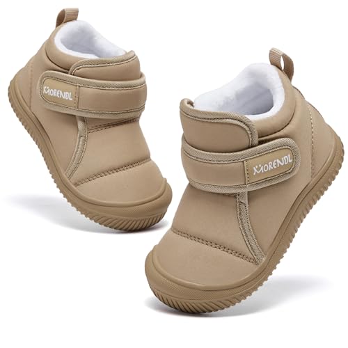 MORENDL Toddler Snow Boots Baby Booties Infant Winter Shoes First Walking Shoes3