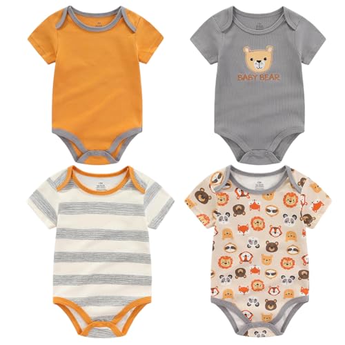 Image of SNOWIE SOFT 5Pcs Set New Born Baby Clothes 0-3 Months with Cotton Long Sleeve Top and Pants, Gloves, Socks, Bear Ear Hat, Infant Clothes 0-3 Months New Born Baby Gifts Shower Gift