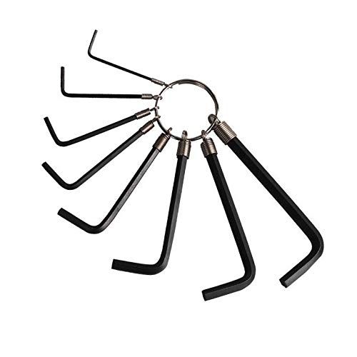 Kit de Chaves Allen Hexagonais em L WIROJ de Aço-Liga, 1,5 a 6 mm, 8 Peças