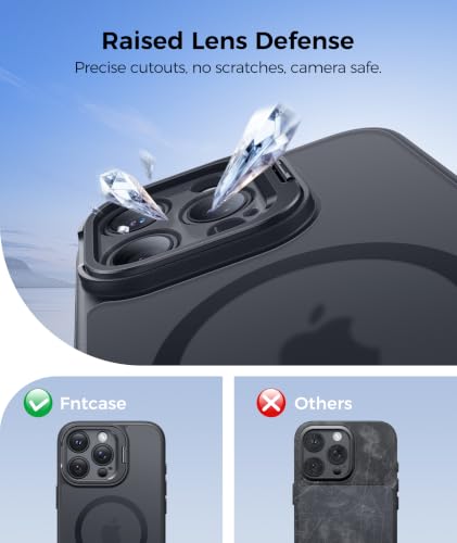 Image of FNTCASE for iPhone 16 Pro Max Case with Stash Stand for MagSafe Black