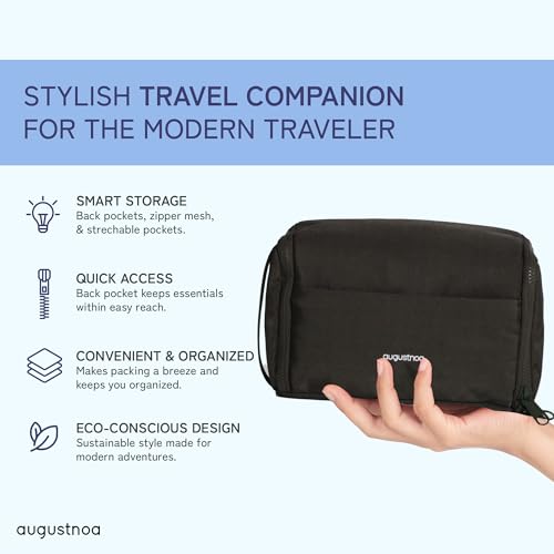 Dopp Kit for Men | Travel Toiletry Bag with 11 Pockets & Expandable Side Compartments | Water-Resistant, Eco-Friendly Recycled Material | Compact, Lightweight & Perfect for Travel Essentials2
