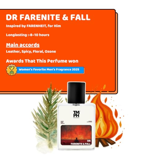 Image of TMPerfumehouseDR Farenite & Fall EDP for Men | Leathery, Spicy & Long Lasting Perfume Spray | Woody, Ozonic & Freshspicy Fragrance | Luxury Gift for Him | TMPH | 50ml