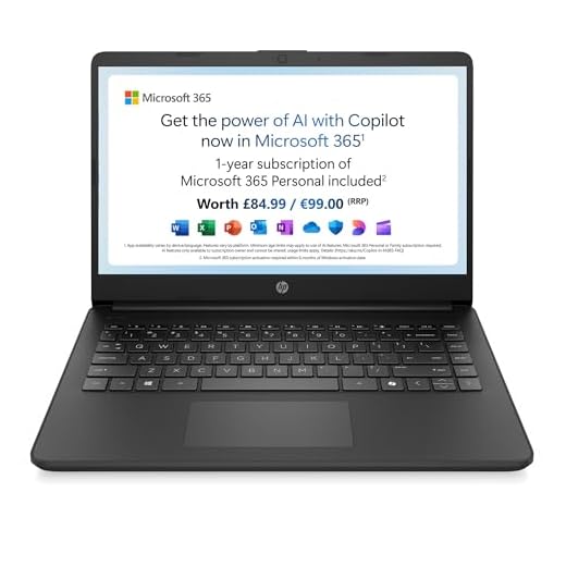 HP 14s-dq3001na Intel Celeron N4500 Dual-Core 4GB RAM 64GB eMMC 14" HD LCD Windows 11 Home S Laptop USB-C HDMI WiFi 6 Lightweight - Black - BM2T8EA#ABU