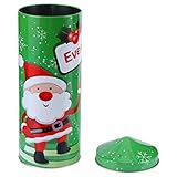 Hemoton Box mit weihnachtlichen Süßigkeiten, versiegelt, in Blechdose, robuste Box, Geschenkverpackung, 1 Stück