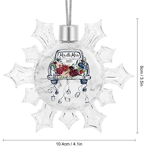 Igoga Sports F36-SDGJ_9X10.5CM_05 Red Flower In Car First Christmas As Mr & Mrs Ornament Gift thumb #1