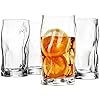 Bormioli Rocco SORGENTE Tall Drinking Glasses 155 Ounce Highball Glass Set of 4 Mojito glass Italian Made Bar Glasses Glass Cups for Water Juice Beer Drinks Cocktails Lead Free Pint Glasses