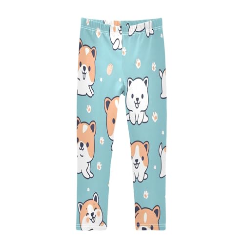 Bolaz Toddler Girls Leggings Printed Yoga Pants Leggings Cute Little Dog for Kids