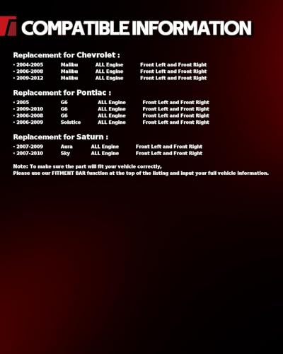 Image of Torchbeam Front Brake Calipers Set for Chevrolet 2004-2012 Malibu, Pontiac 2005-2010 G6, Saturn 2007-2009 Aura, Front Left and Front Right Calipers Replace # 18B4910A+18B4911A