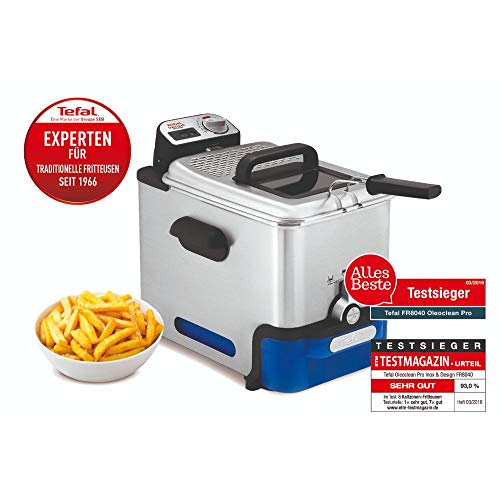 Tefal FR8040 Oleoclean Pro Inox & Design Fritteuse |2300W|Kapazität 1,2 Kg|Herausnehmbarer Ölbehälter |Automatische Öl… – Bild 3