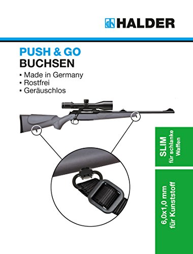 HALDER Unisex Push And Go Riemenbügel Set, Schwarz Matt, 6 1x1 0 EU