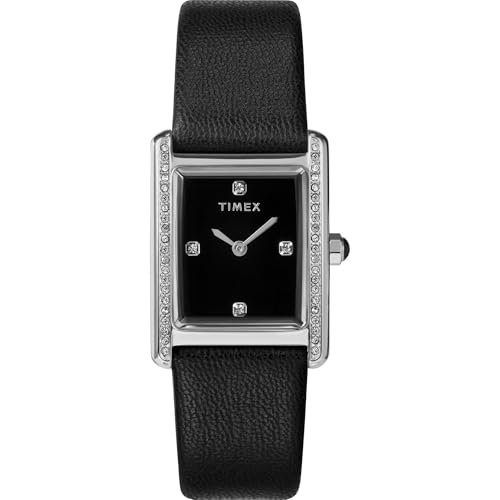 Timex ���f�B�[�X Hailey 24mm �r���v, �u���b�N/�V���o�[�g�[��/�u���b�N�B, ���_��