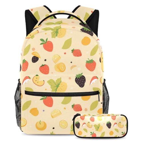 Sac à dos et trousse à crayons multicolore pour éviter les cahiers écrasés à l'école