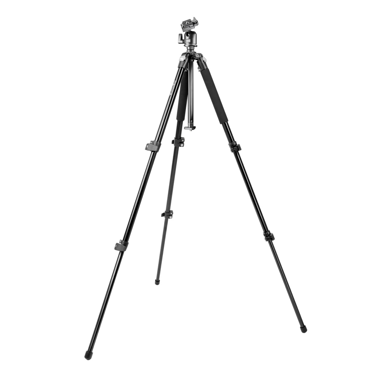 Mantona Treppiede fotografico Basic Scout Max Makro II - 90 x 90 x 615 mm - altezza di lavoro fino a 153 cm/carico max. 6 kg - con testa a sfera, reversibile e seconda colonna centrale - Da viaggio