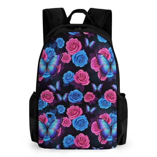 Casual College Daypack Butterfly Multipurpose Business Travel with Large Capacity Rucksack for Men Women