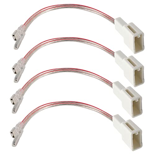 NuIth 72-8104 Speaker Wiring Harness Adapters Compatible with Toyota 2000-2015 Camry/4 Runner/Tundra/FJ Cruiser, Subaru 2012-2019 Aftermarket Front Rear Door Speaker Wire ConnectorÂ 4 PCS