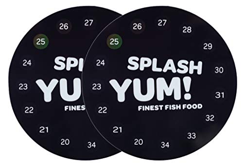 SplashYum! Digitales Aquarium Thermometer rund selbstklebend direkt auf Glasscheibe mit präziser Temperaturanzeige (Doppelpack) Cover