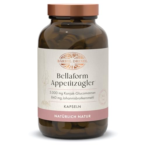 BÄRBEL DREXEL® Bellaform Appetitzügler Mit Johannisbrotkernmehl und Konjak-Glucomannan Kapseln (180 Stk) Natürlich Natur