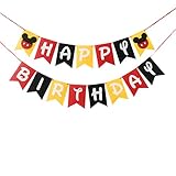Mickey Happy Birthday banner, suitable for Mickey-themed party decoration items and children ’s...