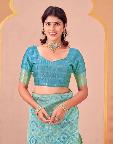 Image of SIRIL Women's Banarasi Soft Silk Saree Pure Silk with Unstitched Blouse Piece