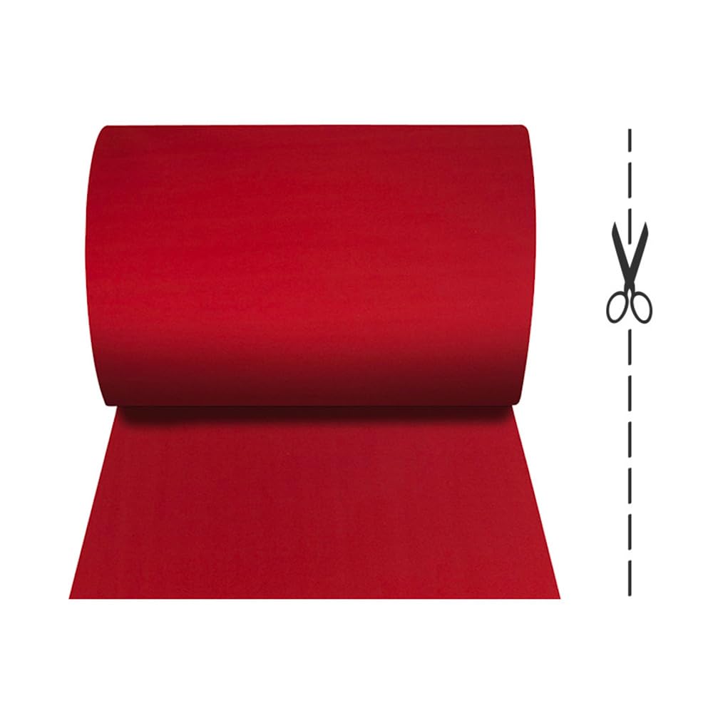 OLIVO.shop ROTOLO STYLE Tapis de cuisine sur mesure, tapis de cuisine antidérapant, tapis de cuisine pvc, 6 couleurs et différentes tailles. (50 x 400 cm, rouge)